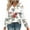 #006-White, variant on Craaazy Women's Fashion Printed Fall Gifts Tunics Long Sleeve Tops V Neck Shirts Loose Casual Blouses with Decor Button