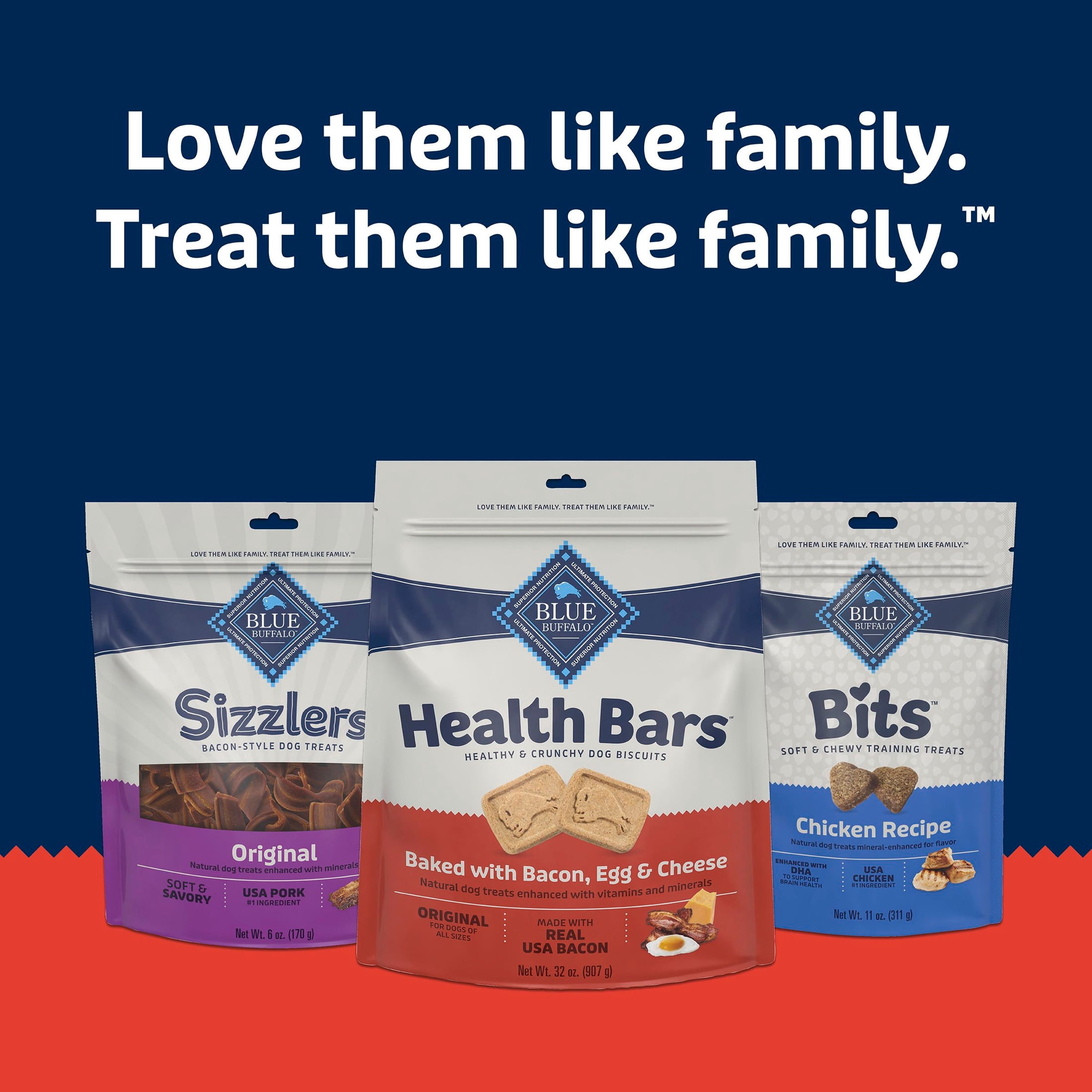 Blue Buffalo Health Bars Crunchy Dog Biscuits, Bacon, Egg & Cheese, 32-oz Bag