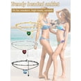 thumbnail image 3 of FindChic Anklets for Women Waterproof, Bling Heart Tourmaline Birthstone Ankle Bracelets Gold Plated Stainless Steel Layered Beaded Foot Chain Summer Jewelry for Birthday Mothers Day with Gift Box, 3 of 8