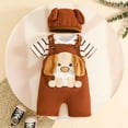 thumbnail image 4 of Zshosam Boy Baby Outfit Summer Infant Baby Boys Summer Outfits Casual Clothing Sets Short Sleeves Letter Print Romper Top Print Shorts Sets 2pcs Size 12 18 Months,(Khaki 12-18 Months), 4 of 4