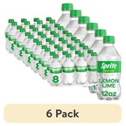 (6 pack) Sprite Lemon Lime Soda Pop, 12 fl oz, 8 Pack Bottles