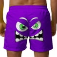 thumbnail image 4 of HOMADLES Beach Shorts for Men Casual Shorts Elastic Waist Graphic Printed Short Pants with Pocket, Purple 2XL, 4 of 5