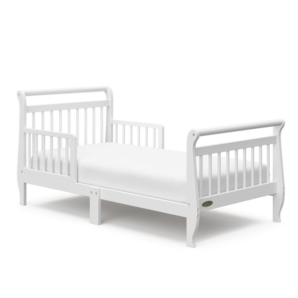 Graco Classic Sleigh Toddler Bed, Safety Rails Included, White