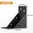 thumbnail image 3 of Heavy-Duty Pergola Corner Bracket Set (8 Pack), Black Powder-Coated Steel Pergola Hardware Kit for Outdoor Wood Beams, Gazebo, Pavilion, Deck, 3 of 5