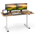 thumbnail image 1 of Gymax 55'' Electric Standing Desk Height Adjustable Home Office Table w/Hook Natural, 1 of 10