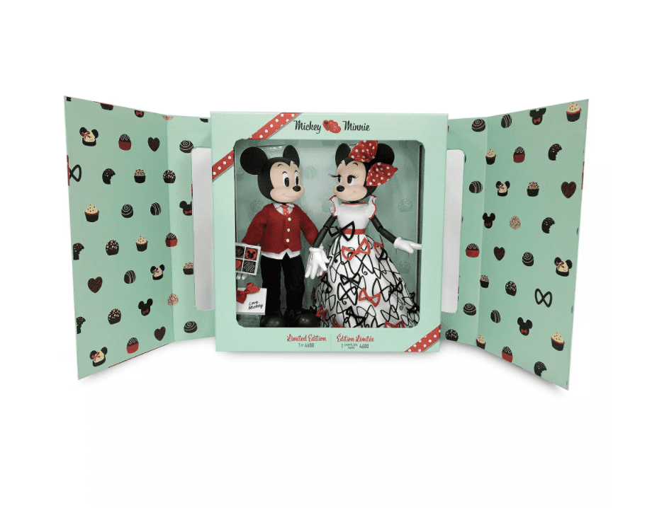 Disney Mickey and Minnie Limited Edition Valentine's Day Doll Set New ...
