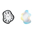 thumbnail image 1 of Reloj De Pared Acrílico Distorsionado Con Espejo Ondulado. Diseño Creativo, Lujoso Y único. Reloj Decorativo Moderno Con Efecto Fundido Para Baño, Escritorio O Tienda., 1 of 8