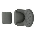 thumbnail image 6 of Barara King Modern Accent Chairs with Ottoman,Comfy Dark Gray Armchair for Bedroom,Living Room Upholstered Sofa Chair Reading Chair for Small Spaces, 6 of 14