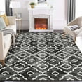 thumbnail image 3 of Aoile 8x10 Area Rug, Moroccan Vintage Washable Rug, Non-Slip & Non-Shedding Print Floor Carpet for Room, Gray, 3 of 10