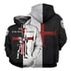 thumbnail image 3 of Sudadera con capucha de los caballeros templarios para hombre, chaqueta cruzada Medieval, suéter con estampado 3D completo, chándal de Carnaval, 3 of 4