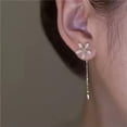 thumbnail image 2 of K-KED Fashion 925 Silver Filled Stud Earring Women Cubic Zircon Party Delicate Jewelry A Pair-Silver, 2 of 6