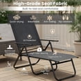 thumbnail image 7 of Resenkos Outdoor Chaise Lounge Chair, 2 Piece Patio Folding Chaise Lounge Chairs Recliner with 6-Level Backrest-Gray, Portable Recliner for Lawn Garden Beach Yard, 7 of 7