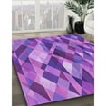 thumbnail image 3 of Ahgly Company Machine Washable Indoor Round Transitional Heliotrope Purple Area Rugs, 8' Round, 3 of 7
