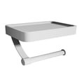 thumbnail image 4 of Portarrollos de papel higiénico, soporte para teléfono, estante para inodoro, accesorios de baño de aluminio Blanco, 4 of 9