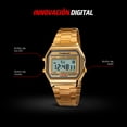 thumbnail image 2 of Reloj Clásico Digital Correa Metálica Contra Agua Redlemon Pantalla Retroiluminación Alarma Cronómetro 1123, 2 of 7