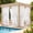 White, variant on 2 Panels Outdoor Sheer Curtains for Patio Waterproof, Dual-Layer Privacy Curtains Mosquito Netting with Rod Pocket, Breathable Light Filtering Drapes for Porch Garden, 52" x 84", Black