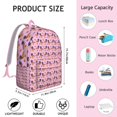 thumbnail image 5 of Pink Dachshund Chips Backpack for School,Cute School Bag,Schoolbag with Adjustable Shoulder Straps & Padded Back,15.7"x11.8"x5.5", 5 of 5