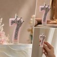 thumbnail image 6 of Btomtd Birthday Crown Number Candle 3 Inch Cake Topper Candles for Milestone Party Supplies Celebration Table Decor, 7, 6 of 7