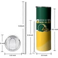 thumbnail image 4 of Green Bay Football City Classic Team Color Year 20oz Stainless Steel Tumbler with Lid and Straw for Football Fans Men Women Gifts Skinny Travel Cup Keeps Drinks Cold & Hot, 4 of 6