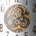 thumbnail image 4 of A&B Home Mirrored Gear Wall Clock - Antique Gold, Mirror Finish, 4 of 6