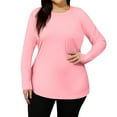 thumbnail image 6 of Women's Plus Size Swim Shirt Long Sleeve Rash Guard UV Protection Sun Shirts UPF 50+ Quick Dry Hiking Fishing Tops Pink 5XL, 6 of 6