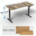 thumbnail image 4 of VIVO Electric 63” x 32” Standup Desk, Reclaimed Wood Table Top, Black Frame, 4 of 8
