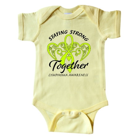 

Inktastic Lymphoma Awareness Staying Strong Together Gift Baby Boy or Baby Girl Bodysuit