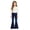 P86 Navy, variant on Tfken Children Soft Lightweight Pants Daily School Wear Girls Denim Flare Pants With Pockets Fashion Adjustable Tie Kids Casual Clothes Size 5-6 Years Beige
