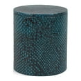 thumbnail image 2 of Rembrandt Home LTB-J Genuine Leather Round Jar with Lid & Storage Canister, Teal Blue, 2 of 2