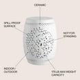 thumbnail image 5 of JONATHAN Y Tree of Life 18" Ceramic Garden Stool, White, 5 of 6