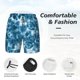 thumbnail image 3 of Fotbe Blue Tie Dye Traje de Baño para Hombre – Shorts de Natación de Secado Rápido con Forro y Bolsillos-Medium, 3 of 6