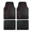 Red, variant on Auto Drive Automotive Floor Mats, Red, 3-Piece Rubber Set with Decorative Trim and Anti-Slip Backing