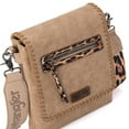 thumbnail image 5 of Wrangler Crossbody Bags for Women Vintage Hand Woven Shoulder Purse, Leopard-Pale Khaki, 5 of 7