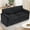 Black-Loveseat, variant on FamiTOP 69" Comfortable 2 Seater Sofa w/Thick Seat & Backrest Cushion, Chenille Modern Couch with Soft Pillows, Upholstered Loveseat Sofa w/Sturdy Frame for Bedroom, Office, Living Room, Orange