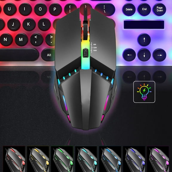 ZFYXGS K3 USB Wired 7Color Lighting 1600DPI Gaming Mouse Mice For Computer