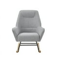 thumbnail image 4 of Cru Linen Rocking Armchair, Grey, 4 of 7