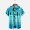 thumbnail image 3 of qolati Hawaiian Shirts for Men Summer Short Sleeve Tropical Print Button Down Beach Shirt Casual Loose Fit Cuban Guayabera Bowling Shirt Gift for Men 2024, 3 of 4