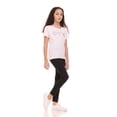 thumbnail image 4 of Pink Angel Girls 2-Pack Ribbed Graphic Tops. Rhinestone Tees, Soft Stretch Everyday Short Sleeve Shirts for Kids Girls, 4 of 8
