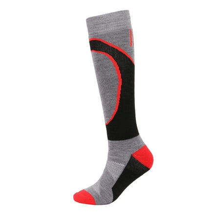 

Andorra Children s Air Cushioned Merino Wool Socks Full Terry Ski Socks Red/Black/Charcoal 6-8