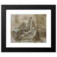 thumbnail image 2 of Edouard Moyse 24x20 Black Modern Framed Museum Art Print Titled - The Board Game (1860), 2 of 5