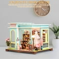 thumbnail image 4 of Threns 3D Wooden Miniature House Kit,DIY Miniature Dollhouse Kit,with LED Light and Furniture,for Teen, 4 of 8