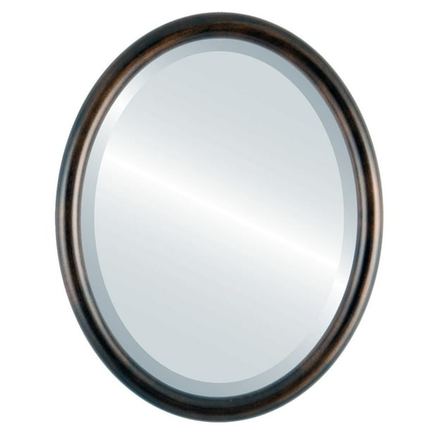 Ovalcrest By The Mirror Pasadena Framed Oval In Rubbed Bronze Antique 17x21 Com Pasadena Framed Oval Mirror In, Brushed Bronze Oval Mirror
