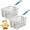 As Shown, variant on 2PCS Deep Fryer Basket, Stainless Steel Fry Basket with Non-Slip Handle, Sturdy Square Food Strainer for Home and Commercial Use