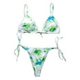 thumbnail image 4 of HGYCPP Women Sexy Micro Brazilian Bikini Set Tie-Dye Cinched String Triangle Swimsuit Halter Bra Side Tie Thong Bathing Suit, 4 of 17