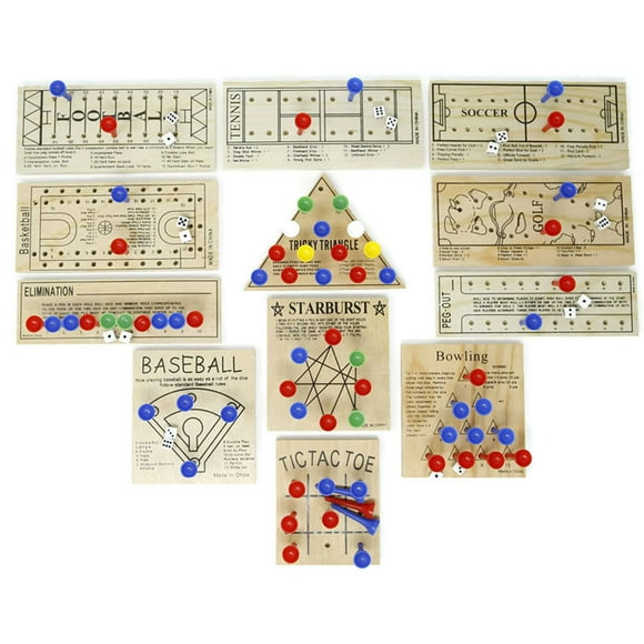Wooden Peg Board Games