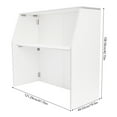 thumbnail image 2 of Foldable Portable Bar Cabinet Serving Cart 110lbs Capacity White for Outdoor Indoor, 2 of 14