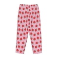 thumbnail image 5 of Goofa Hand Drawn Strawberry Printed Soft Pajama Pants for Women, Wide Leg Comfy Casual Lounge Yoga Pants-Small, 5 of 9