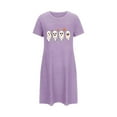 thumbnail image 5 of Tnhcen Robe de Nuit Halloween Grande Taille Incluse Imprimé Dessin Animé Manches Courtes Col Rond Polyester Spandex Extensible P-2TG pour Chaque Femme, 5 of 5