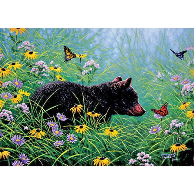 Pintura Diamante (DE5391) DIY Mosaico Kit Color Oso Cuadro Cuadrado 40x50cm Negro FLhrweasw Nuevo