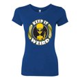 thumbnail image 2 of Wild Bobby Keep It Weird Alien Women Slim Fit Junior Tee, 2 of 6